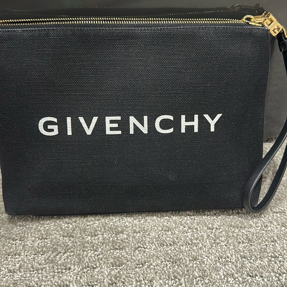 Givenchy Canvas Logo Wristlet